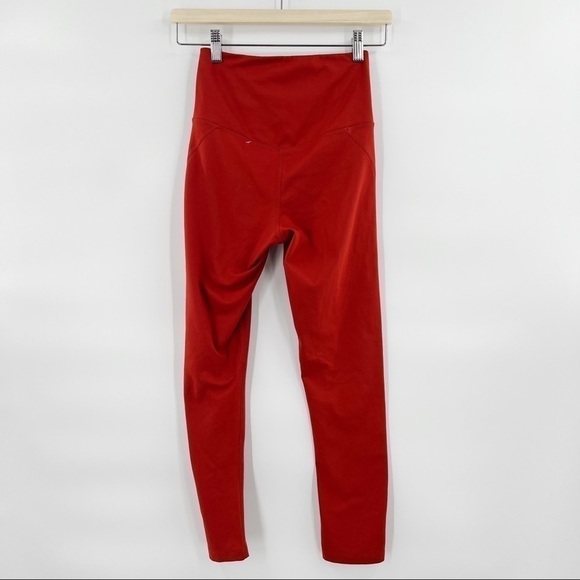 Girlfriend Collective High Rise Burnt Orange Tights - Picture 2 of 5